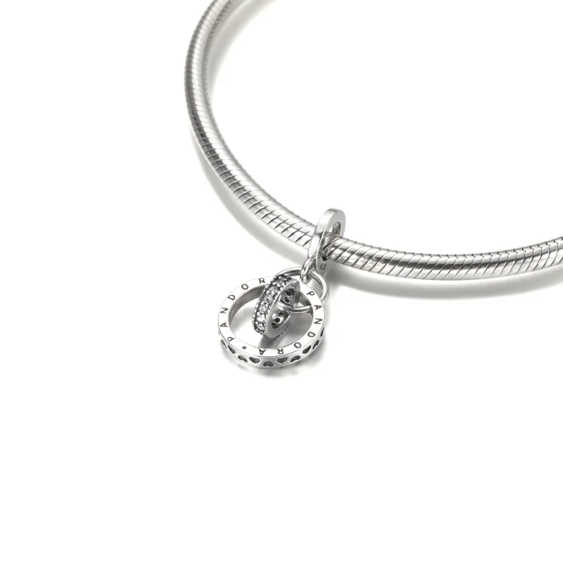 (imagem para) Charm Pingente com Logo Pandora em Círculos - 799490C01 - Visualizar 5