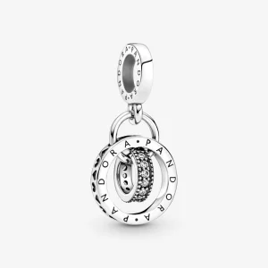 (imagem para) Charm Pingente com Logo Pandora em Círculos - 799490C01