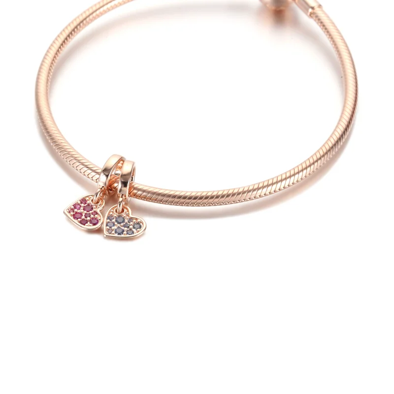 (imagem para) Charm Pingente Coração Inclinado com Purple Royal Pavê - 789404C03 - Visualizar 3