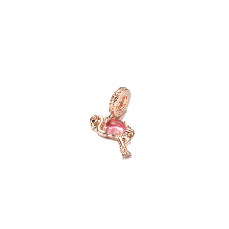 (imagem para) Charm Pingente Corrente Flamingo de Vidro Murano Rosa PANDORA - 789431C01 - Visualizar 2