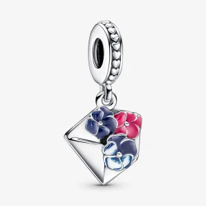 (imagem para) Charm Pingente Envelope com Flor Amor-Perfeito PANDORA - 790787C01