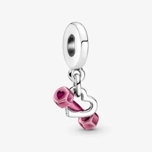 (imagem para) Charm Pingente Haltere e Coração PANDORA - 799545C01