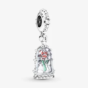 (imagem para) Charm Pingente PANDORA Disney A Bela e a Fera Rosa Encantada - 790024C01