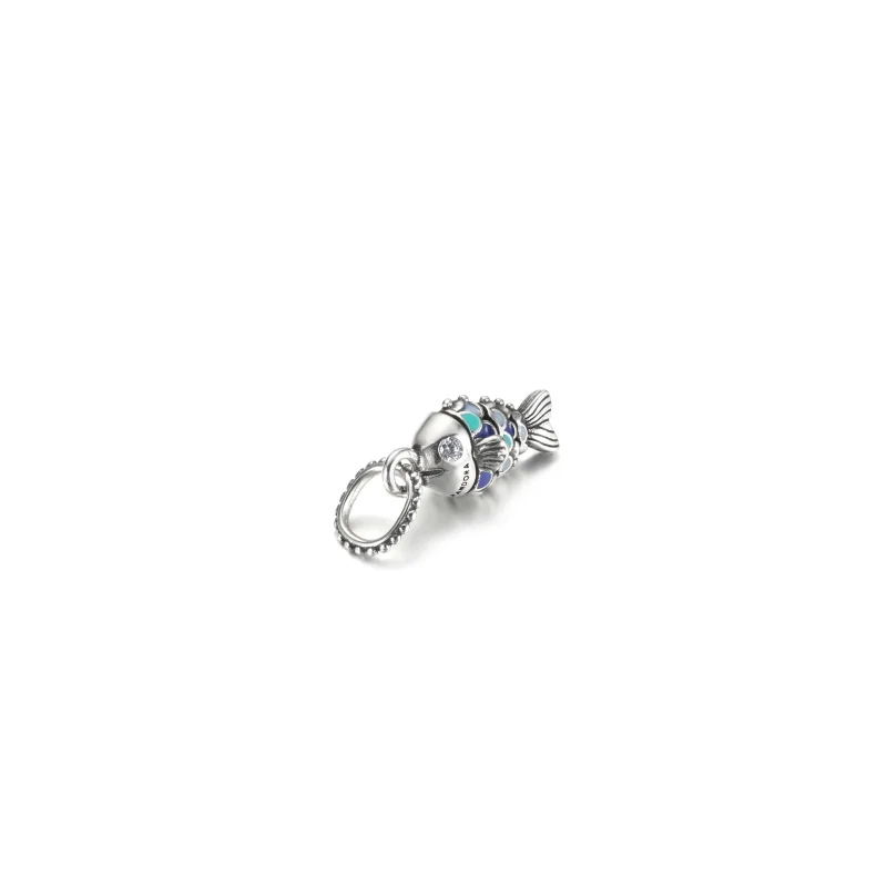 (imagem para) Charm Pingente Peixe Azul Escamado PANDORA - 799428C01 - Visualizar 4