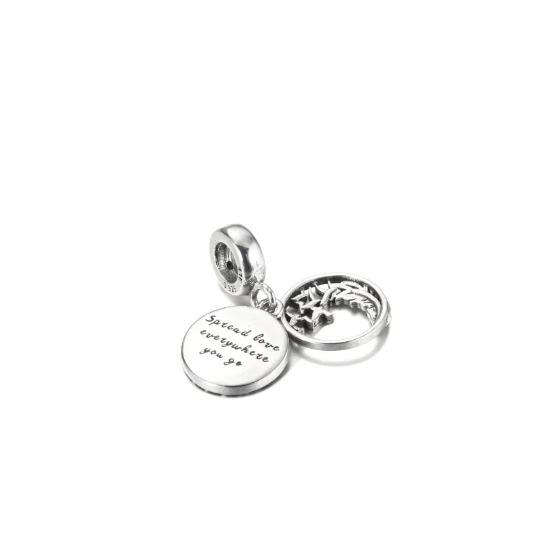 (imagem para) Charm Pingente Pena Pavê PANDORA - 799561C01 - Visualizar 4