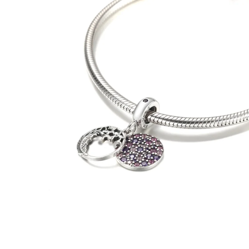 (imagem para) Charm Pingente Pena Pavê PANDORA - 799561C01 - Visualizar 5