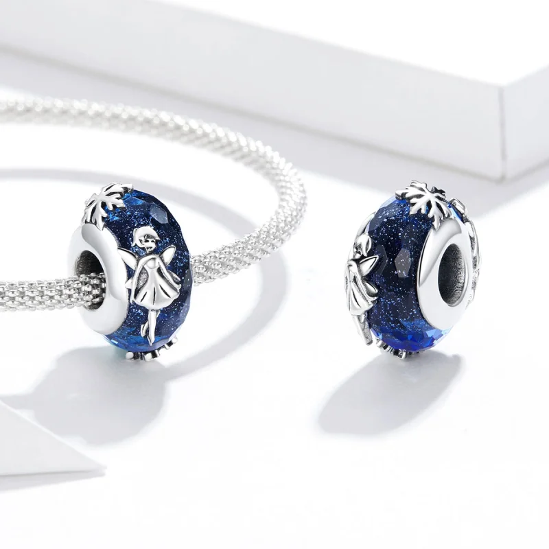 (imagem para) Charm Separador de Fadas Floco de Neve Prata Estilo Pandora - BSC369 - Visualizar 4