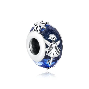 Charm Separador de Fadas Floco de Neve Prata Estilo Pandora - BSC369 (imagem para) Charm Separador de Fadas Floco de Neve Prata Estilo Pandora - BSC369