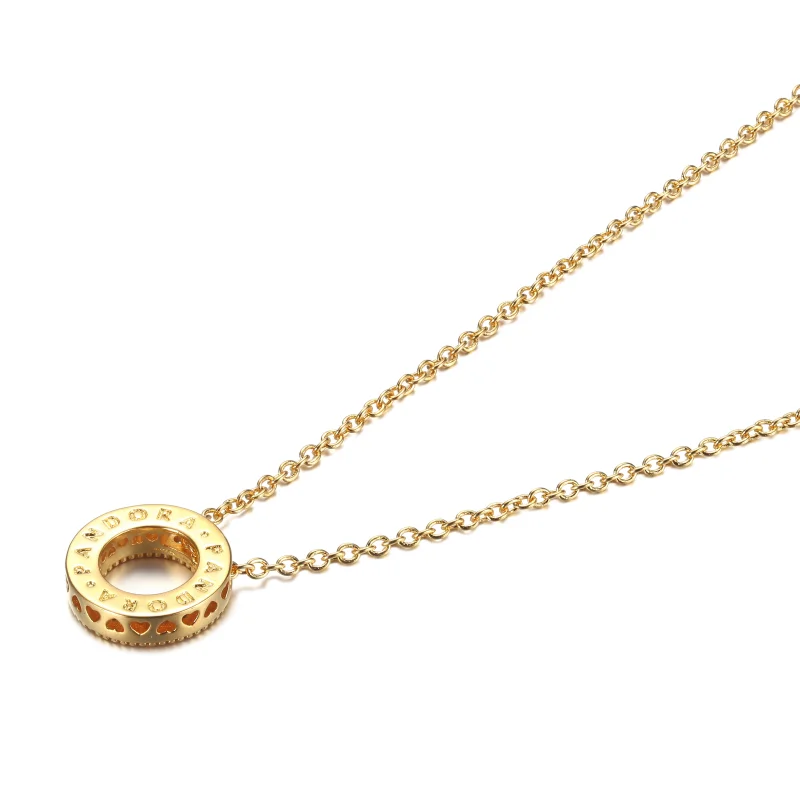 (imagem para) Colar Circular com Logo Pandora e Pavê - 367436C01 - Visualizar 3