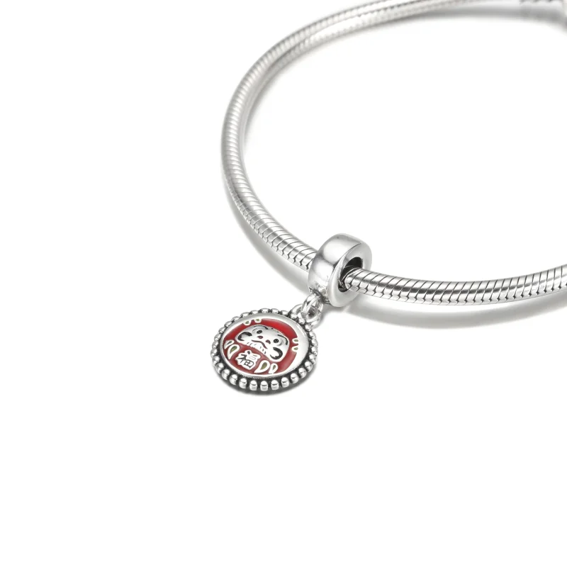 (imagem para) PANDORA boneco daruma charm de pingente - 791169C00_E027 - Visualizar 5