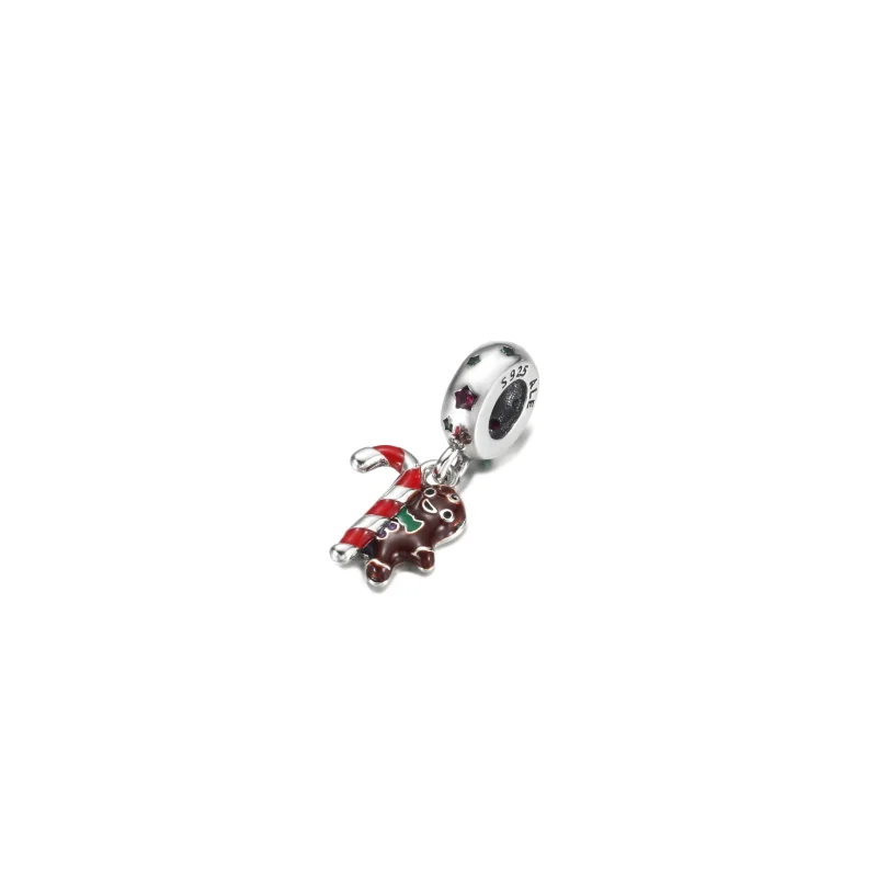 (imagem para) PANDORA Boneco de Gengibre Charm Pingente - 799637C01 - Visualizar 2
