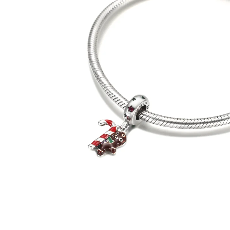 (imagem para) PANDORA Boneco de Gengibre Charm Pingente - 799637C01 - Visualizar 4