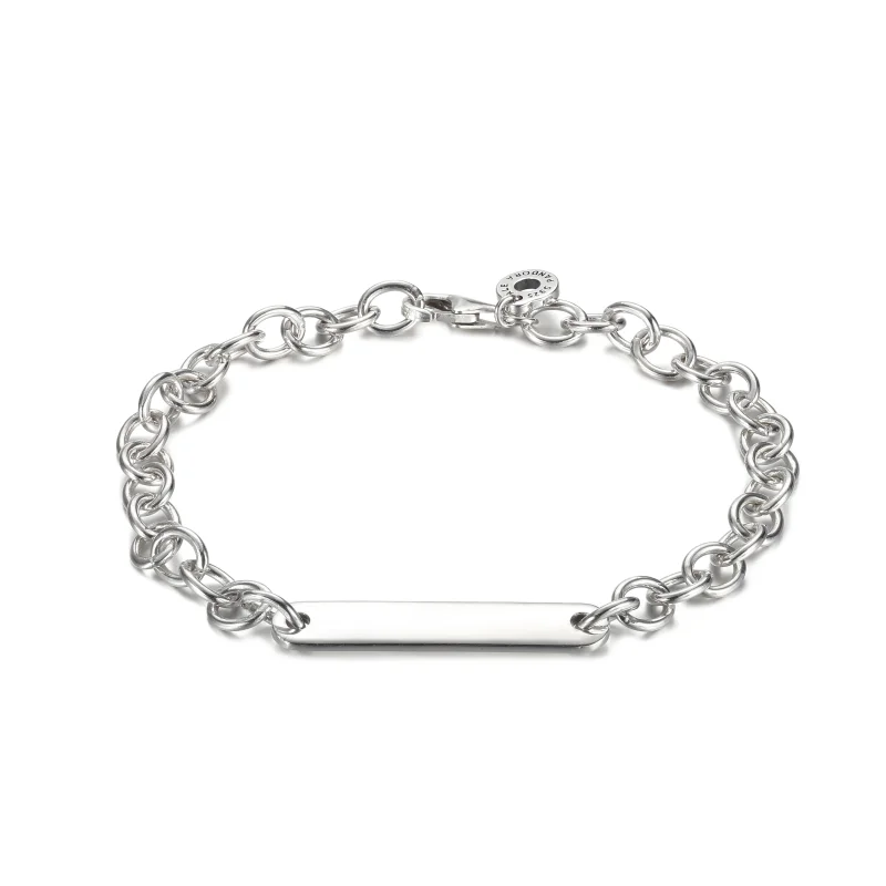 (imagem para) PANDORA Bracelete de Elos com Barra Gravável - 599523C00 - Visualizar 2