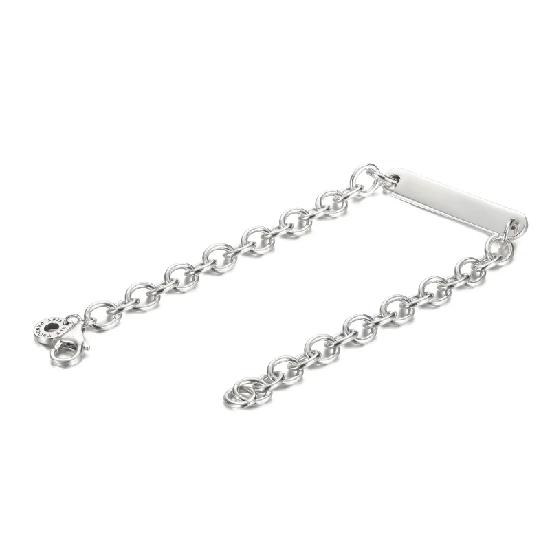 (imagem para) PANDORA Bracelete de Elos com Barra Gravável - 599523C00 - Visualizar 3