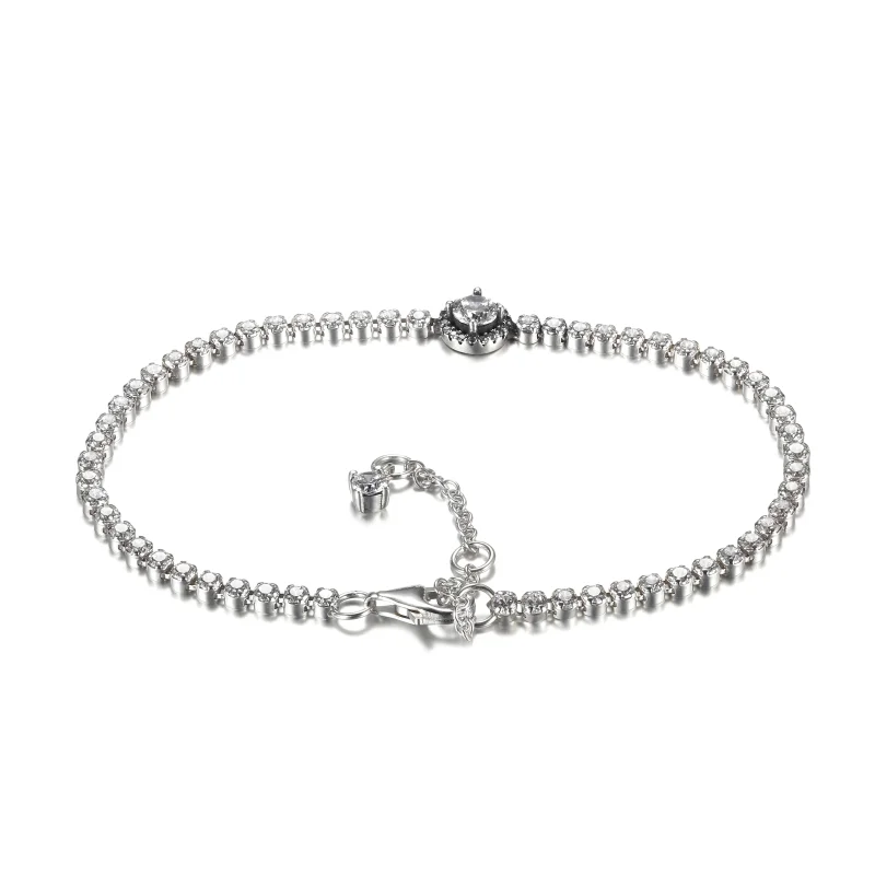 (imagem para) PANDORA Bracelete Tennis Brilhante Halo - 599416C01 - Visualizar 6