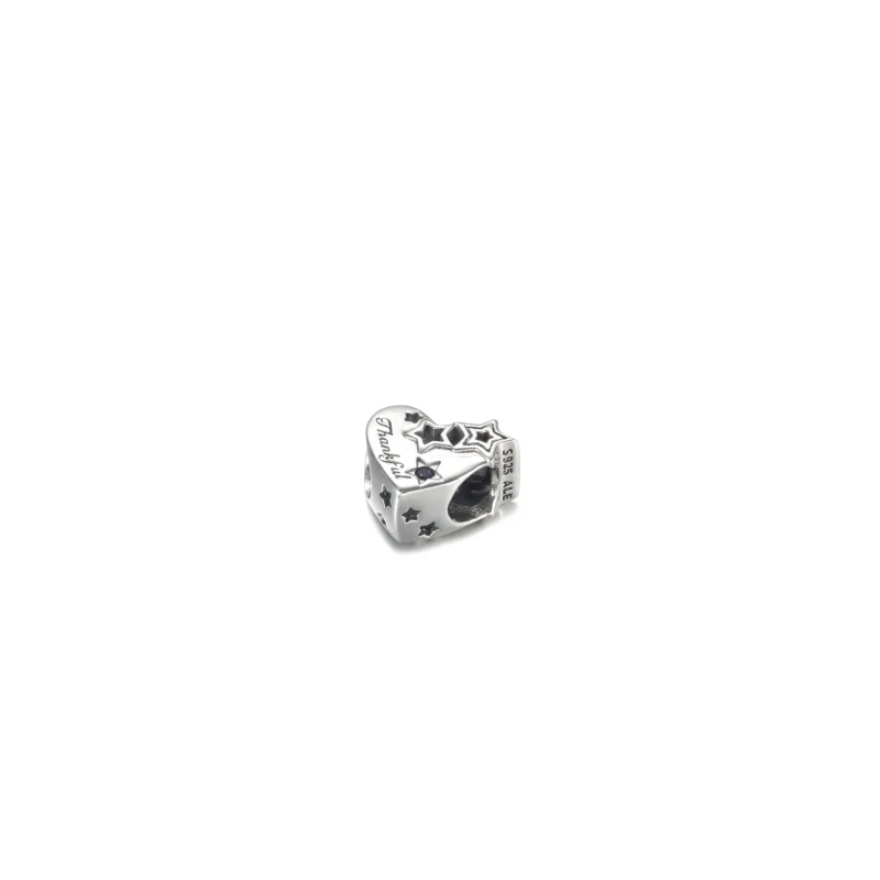 (imagem para) PANDORA Charm Coração Agradecido e Estrelas - 799527C01 - Visualizar 3