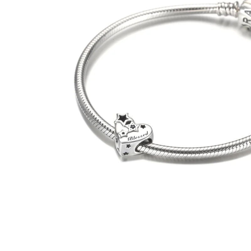 (imagem para) PANDORA Charm Coração Agradecido e Estrelas - 799527C01 - Visualizar 5