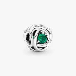 (imagem para) PANDORA Charm Círculo da Eternidade Verde de Maio - 790065C08