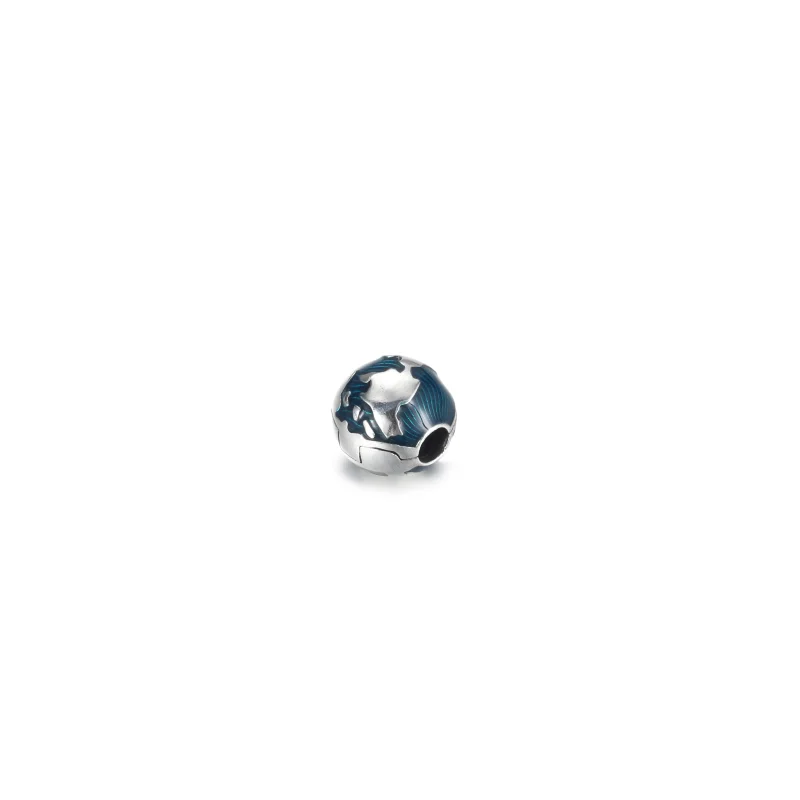 (imagem para) PANDORA Charm de Clipe do Globo Azul - 799429C01 - Visualizar 3