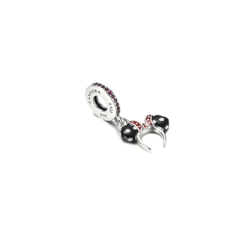 (imagem para) PANDORA Charm de Tiara da Minnie Mouse em Preto e Branco - P400942464791 - Visualizar 3
