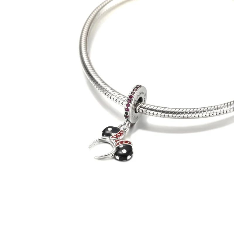 (imagem para) PANDORA Charm de Tiara da Minnie Mouse em Preto e Branco - P400942464791 - Visualizar 5