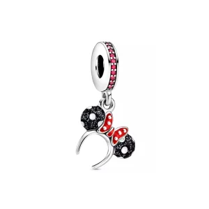 (imagem para) PANDORA Charm de Tiara da Minnie Mouse em Preto e Branco - P400942464791