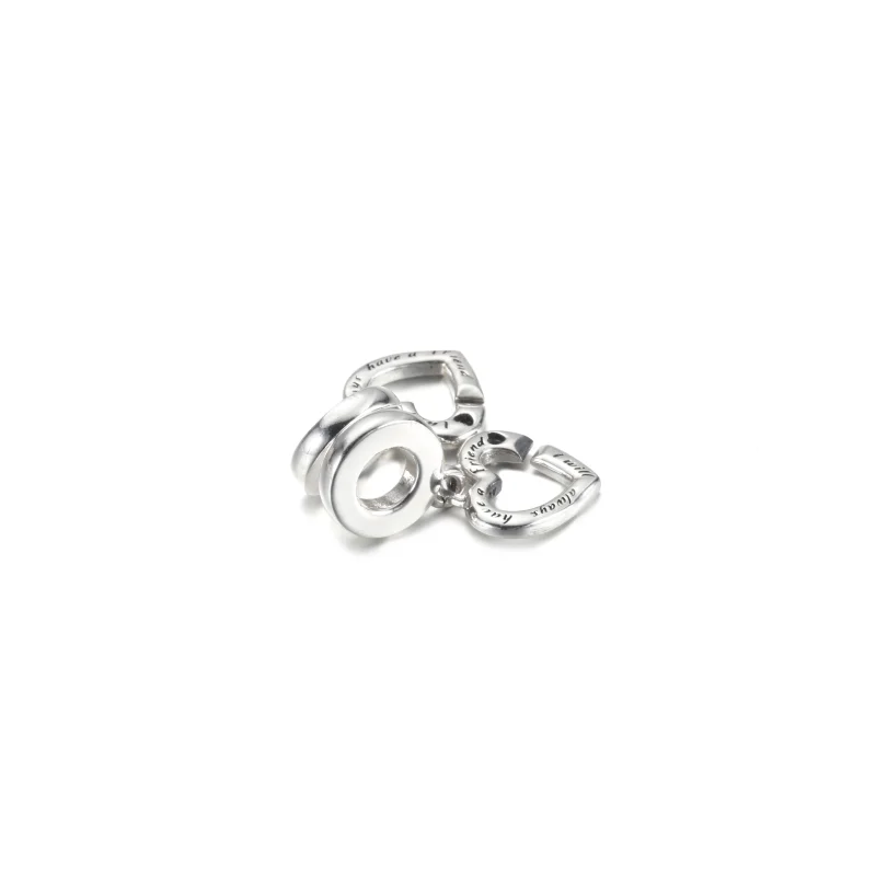 (imagem para) PANDORA Charm Pingente de Corações de Irmãs Divididos Entrelaçados - 799538C01 - Visualizar 4