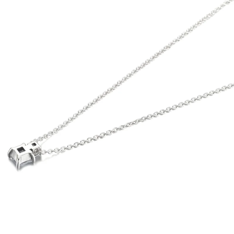 (imagem para) PANDORA Colar Brilhante Pingente Redondo e Quadrado - 390048C01 - Visualizar 3