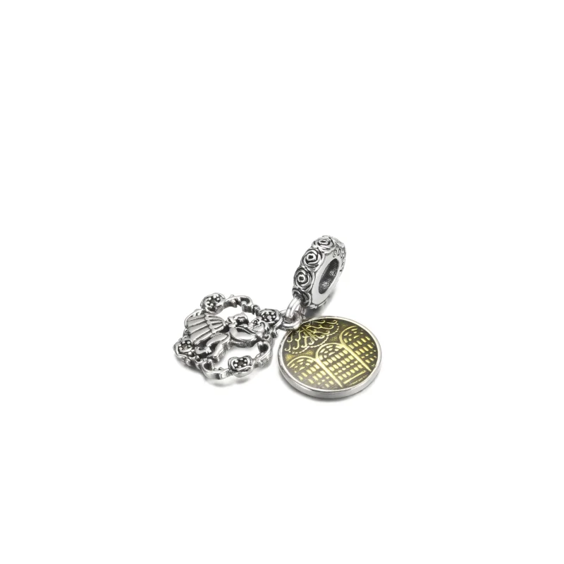 (imagem para) PANDORA Disney A Bela e a Fera Charm Dançante Pingente Duplo - 799014C01 - Visualizar 2