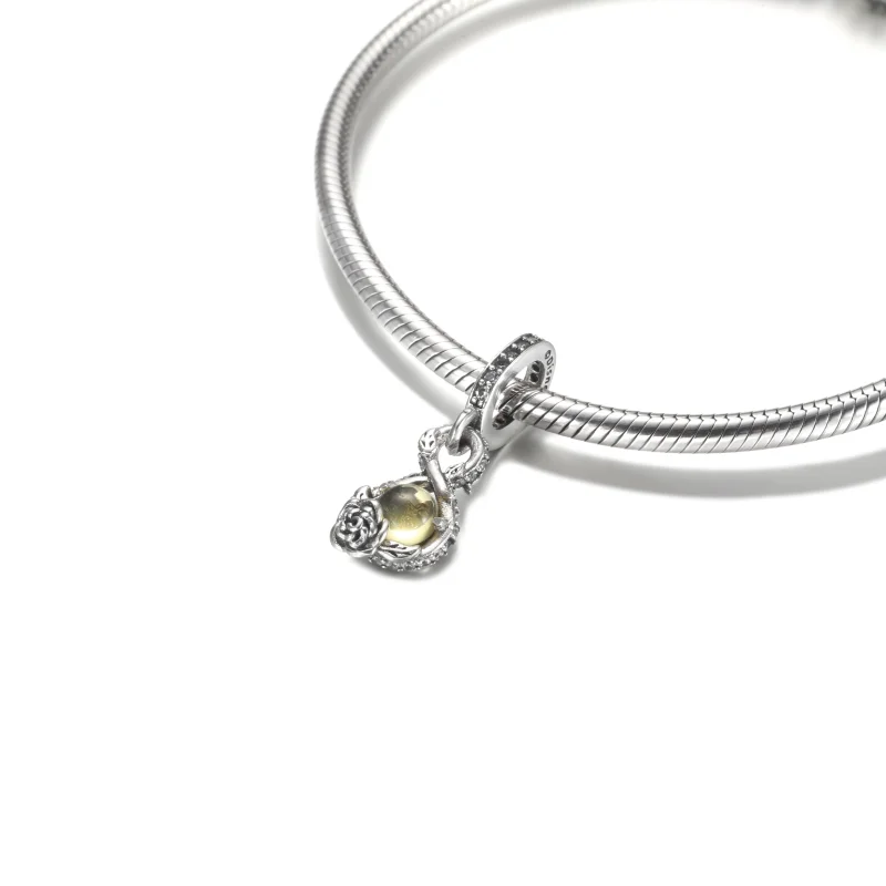 (imagem para) PANDORA Disney Bela Pingente Infinito e Rosa - 399525C01 - Visualizar 5