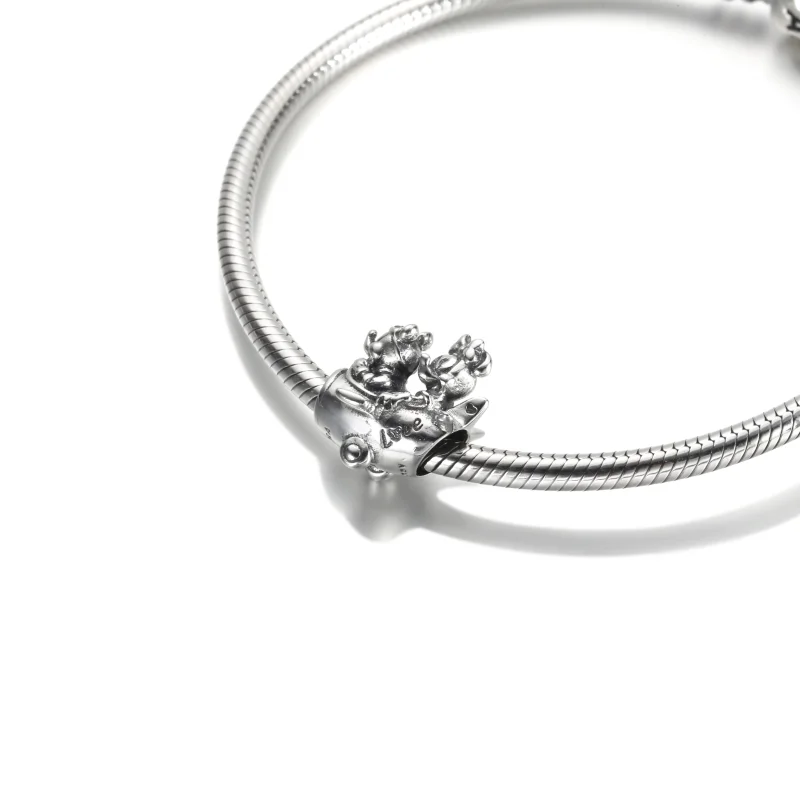 (imagem para) PANDORA Disney Mickey Mouse & Minnie Mouse Charm de Avião - 790108C00 - Visualizar 6