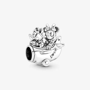 (imagem para) PANDORA Disney Mickey Mouse & Minnie Mouse Charm de Avião - 790108C00