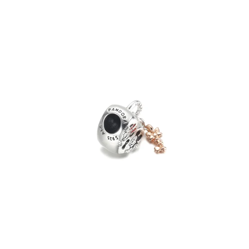 (imagem para) PANDORA Disney Mickey Mouse & Minnie Mouse Charm de Cadeado - 780109C01 - Visualizar 4