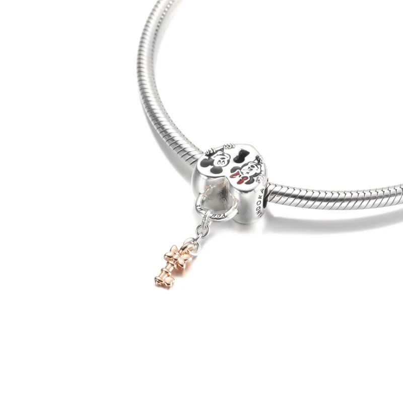 (imagem para) PANDORA Disney Mickey Mouse & Minnie Mouse Charm de Cadeado - 780109C01 - Visualizar 5