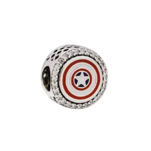 PANDORA Marvel Os Vingadores Escudo do Capitão América Charm Pendente - P-D-3623 (imagem para) PANDORA Marvel Os Vingadores Escudo do Capitão América Charm Pendente - P-D-3623
