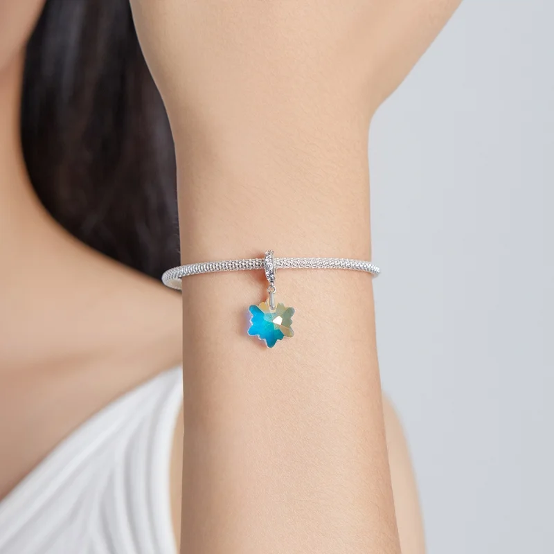 (imagem para) Pingente de Flocos de Neve de Cristal Prata Estilo Pandora - SCC1979 - Visualizar 5