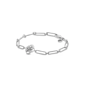 (imagem para) Pulseira com elos de pétalas de rosa PANDORA - 599409C01