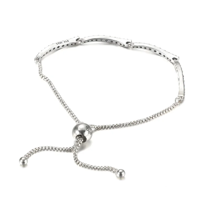 (imagem para) PULSEIRA ONDULADA AZUL PANDORA COM FECHO DESLIZANTE - 599436C01 - Visualizar 3