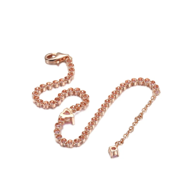 (imagem para) Pulseira Tennis Coração Brilhante PANDORA - 580041C01 - Visualizar 4