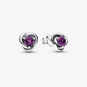 (imagem para) Brincos de Argola Eternidade Roxo PANDORA Fevereiro - 292334C02