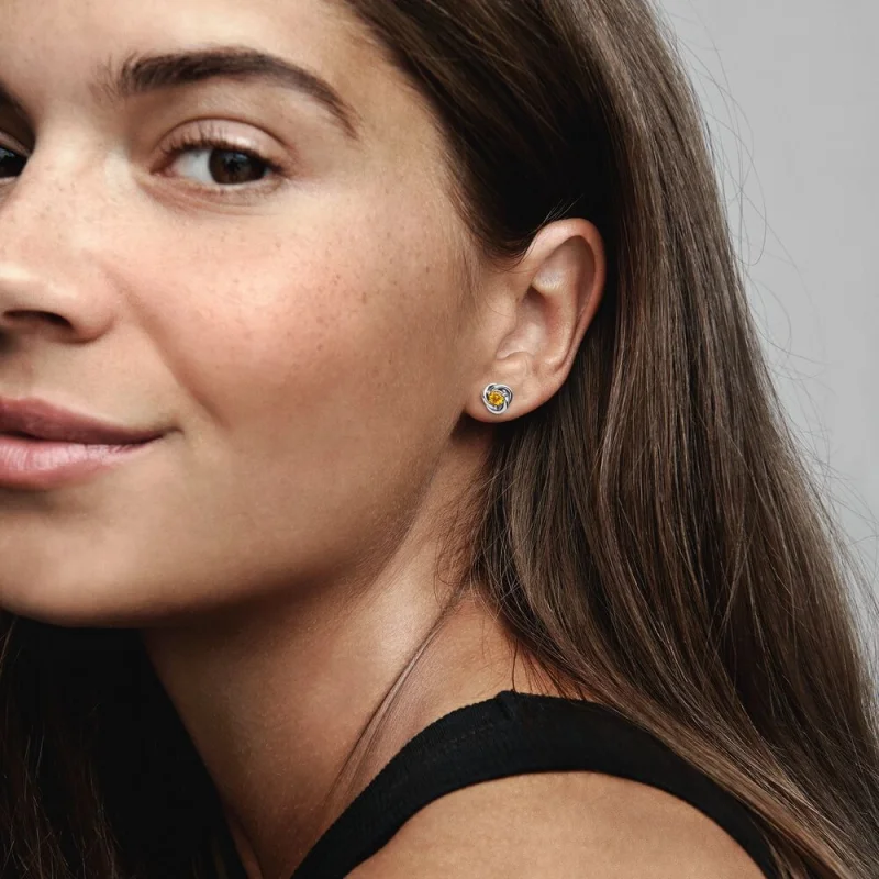 (imagem para) Brincos de Argola Infinidade Mel Novembro PANDORA - 292334C04 - Visualizar 2