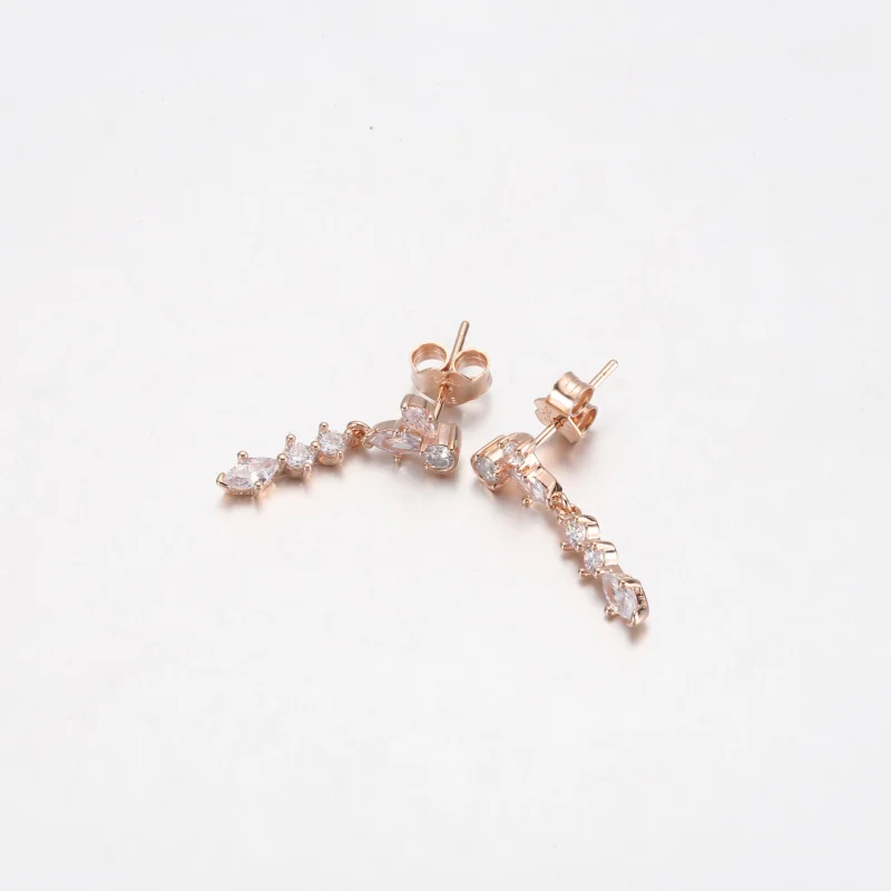 (imagem para) Brincos PANDORA com Pingente em Cluster de Herbário Sparkling - 282404C01 - Visualizar 7