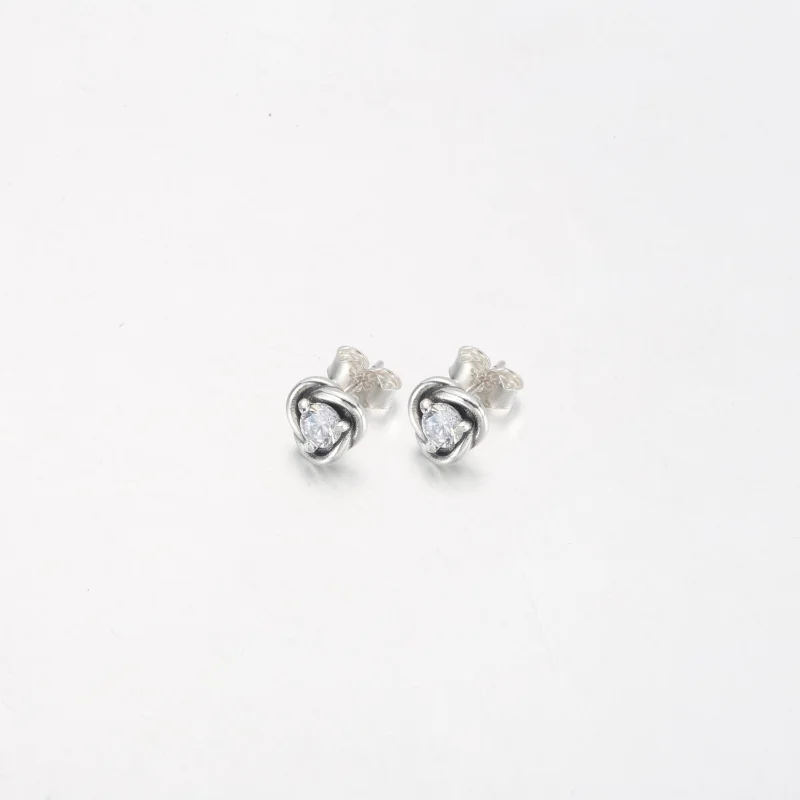(imagem para) Brincos PANDORA June White Eternity Circle Stud - 292335C03 - Visualizar 8