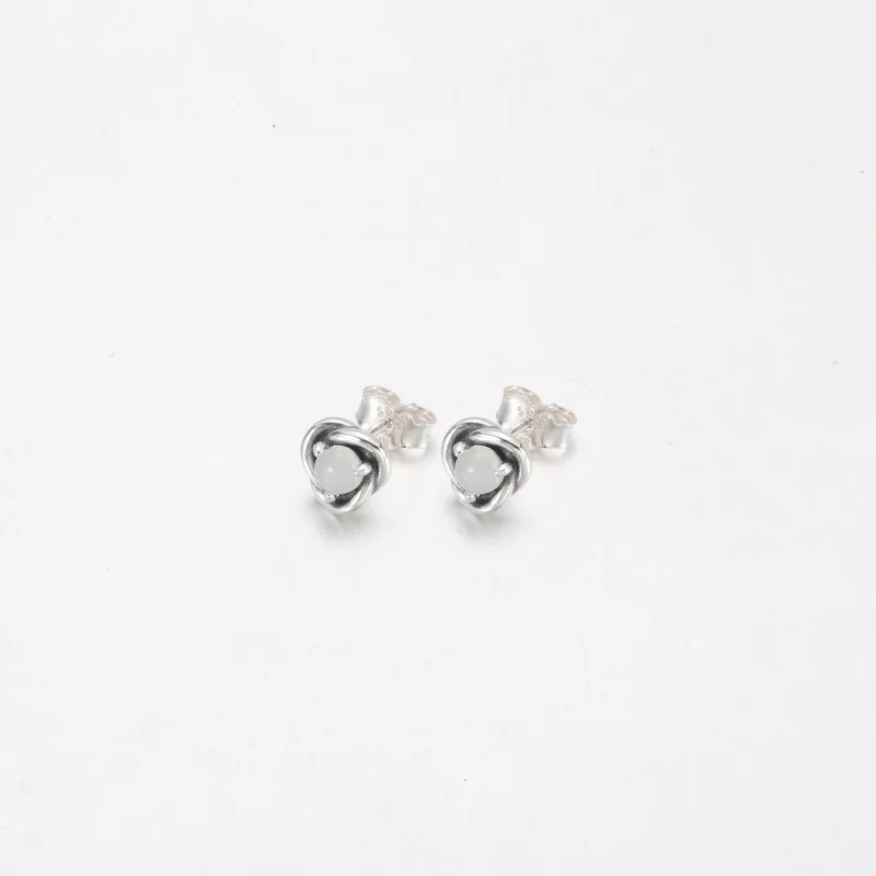 (imagem para) Brincos PANDORA June White Eternity Circle Stud - 292335C03 - Visualizar 16
