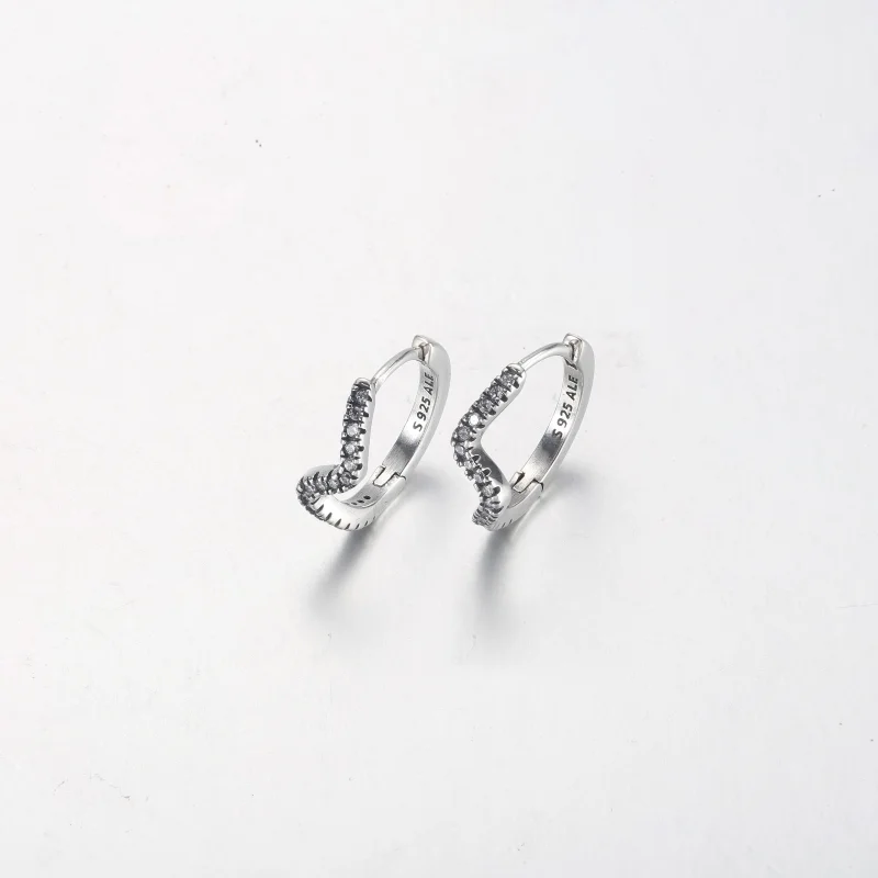 (imagem para) Brincos PANDORA Onda Cintilante - 292545C01 - Visualizar 7