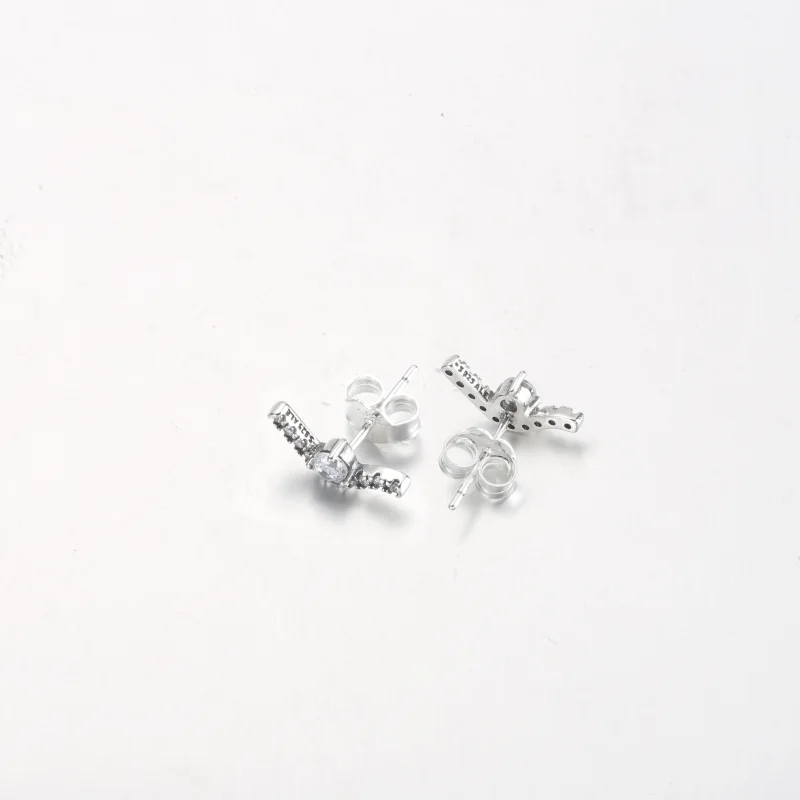 (imagem para) Brincos PANDORA Sparkling Wave - 292544C01 - Visualizar 4