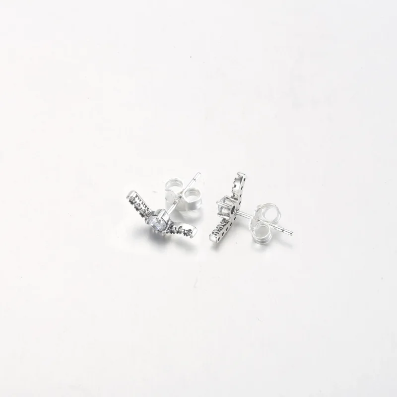 (imagem para) Brincos PANDORA Sparkling Wave - 292544C01 - Visualizar 5
