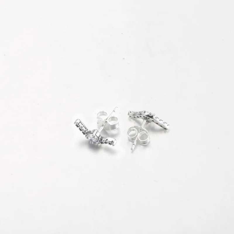 (imagem para) Brincos PANDORA Sparkling Wave - 292544C01 - Visualizar 6