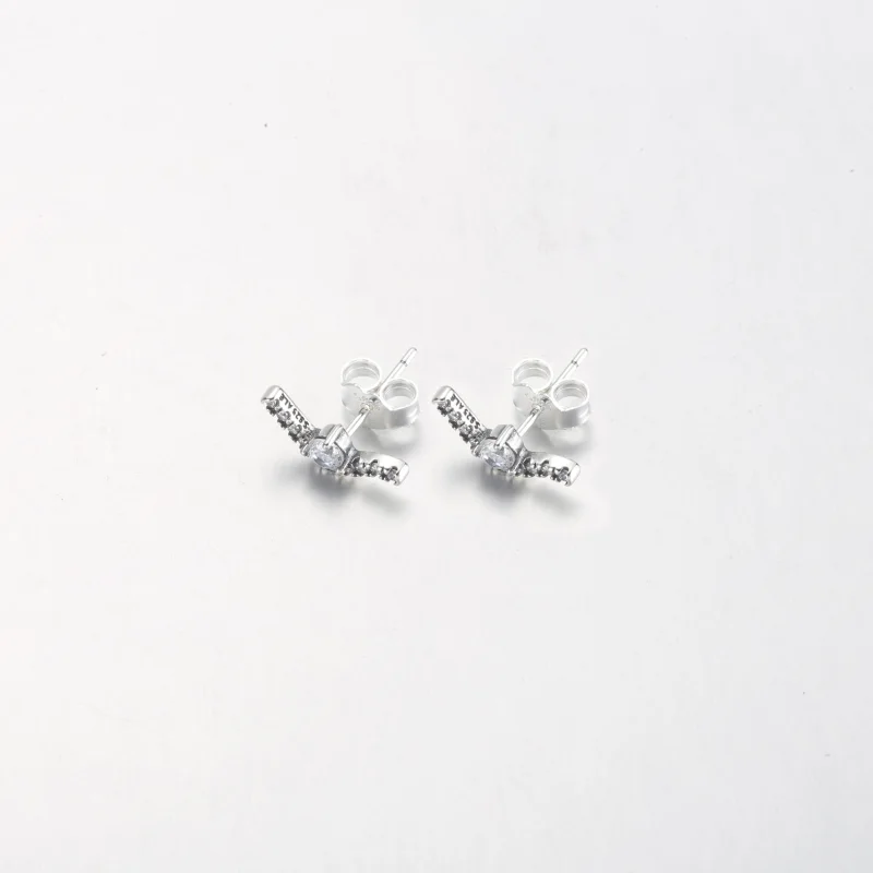 (imagem para) Brincos PANDORA Sparkling Wave - 292544C01 - Visualizar 7