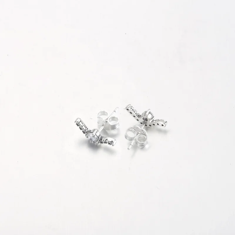 (imagem para) Brincos PANDORA Sparkling Wave - 292544C01 - Visualizar 8
